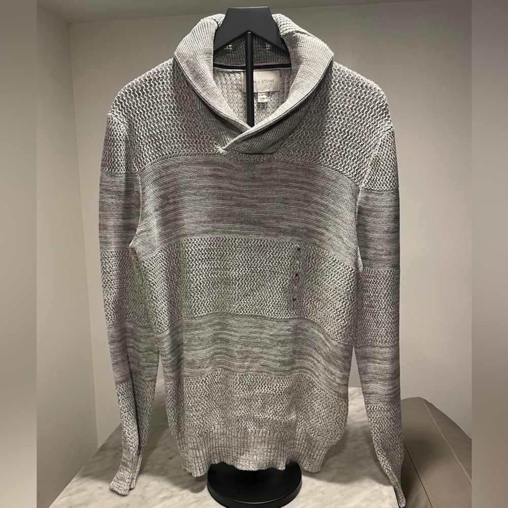 Sun Stone Charcoal Knit Turtleneck Sweater